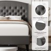 Bed Frame with Button Tufted Wingback Headboard - 4 of 4