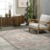Nuloom Zelie Vintage 4x6 Indoor Area Rug for Living Room Bedroom Dining Room Kitchen, Blue/Ivory - 2 of 4