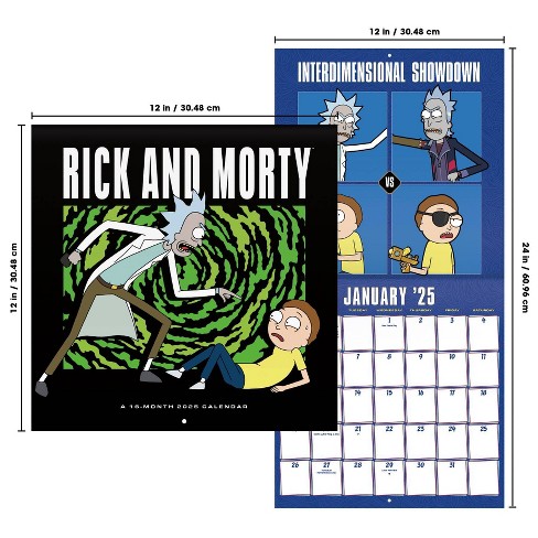 Trends International 2025 Rick And Morty Wall Calendar - image 1 of 4