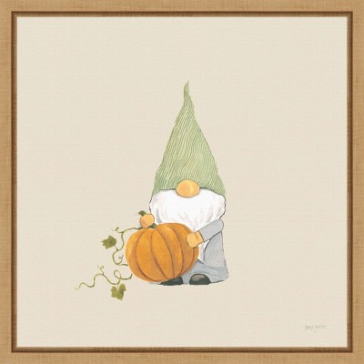 Amanti Art Harvest Gnomes I Neutral by Jenaya Jackson Canvas Wall Art Print Framed 16 x 16-in.