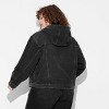Women's Oversized Hooded Jean Jacket - Wild Fable™ - 3 of 3