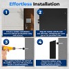 SereneLife Wall Mount Locking Mailbox - Outdoor Black Letter Organizer SLPW253BL - 3 of 4