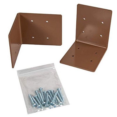 Extra Large Post Mounting Bracket Flange, Great For Bird House & Bird Feeders - 4" x 3.25" on each side of flange