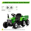 12V Kids Battery Powered Electric Tractor with Trailer, Toddler Ride On Car, RC, 7-LED Headlights/ 2+1 Gear Shif, for Kids - 3 of 4