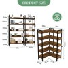 5-Tier Convertible Corner Bookshelf, Two Splicing Modes Retro Corner Bookcase with Storage Shelves, Heavy Duty L Shaped Display Storage Shelf - 2 of 4