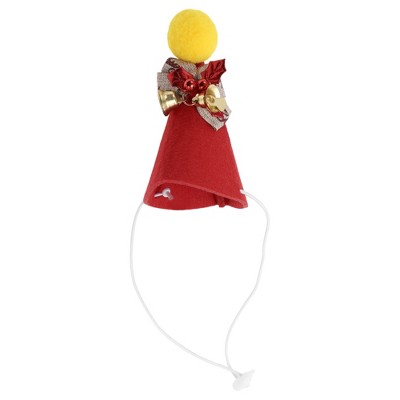 Unique Bargains Halloween Pet Headwear Hat 4.33"x3.94" Red 1 Pc