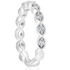 Pompeii3 3/8ct Vintage Diamond Stackable Wedding Ring Womens Stackable Band 14k Gold - 2 of 3