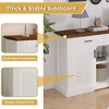 Sapphtopaz Modern Two-Tone Console Table with 3 Drawers & 4 Doors Cabinet Fluted Entryway Table with Adjustable Shelves for Living Room,Entryway - 2 of 4