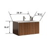NicBex Floating Bathroom Vanity with Sink,Bathroom Sink Vanity with Drawer,24/30/36 inch Bathroom Sink Cabinet for Bathroom,Walnut/Oak/Black - 3 of 4