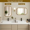Spassway Sets of 2 Irregular Rectangle Wall Mirrors with Round Edge Wood Frame Wall Mounted Vanity Mirror Decorative for Bedroom Bathroom Living Room - 3 of 4