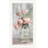 HomeRoots Cottage Peach Roses White Framed Print Wall Art - 4 of 4