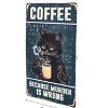 MEANT2TOBE Funny Animal Wall Art- Metal Tin Cat Logo, Blue - image 4 of 4