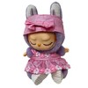 Darling Pink Dress with Flower Appliqué Trim for 17.5cm Labubu Doll - 2 of 4