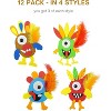 4E's Novelty 12 Pack Monster Turkey Crafts for Kids - Turkey Monster Craft Kit, Self-Adhesive Foam Magnets, Fun Thanksgiving Activity for Ages 4-12 - 4 of 4
