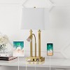 JONATHAN Y Blaire 23.75" 2-Light Metal Table Lamp with USB Charging Port Adjustable Light (Includes LED Light Bulb) - image 4 of 4