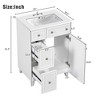 ChicFurnit 24 Inch Bathroom Vanity with Sink Freestanding Storage Cabinet with 2 Drawers and Soft Close Door for Bathroom, 18.3"*24"*34.3" - 3 of 4