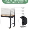 48"x24" Adjustable Workbench, 2000LBS Heavy Duty Table with Rubber Wood Top, Power Outlet, Pegboard, Lockable Casters, for Garage/Workshop/Shed - 4 of 4