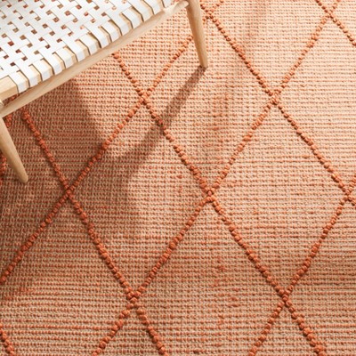 Orange Geometric Sisal 8' x 10' Area Rug
