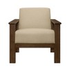 Fabric Upholstered Accent Chair with Durable Modern Design, Attached Cushions, Padded Seat and Back and Solid Wood Frame - 2 of 4