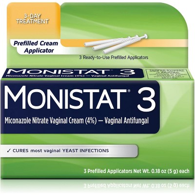 Monistat 3 feminine area Antifungal Cream, 3 Ct