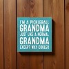 Slickblue Pickleball Grandma Wood Sign – Funny 7x7 Rustic Wall Decor – Way Cooler Than Normal Grandma, 10 Color Options - 2 of 3