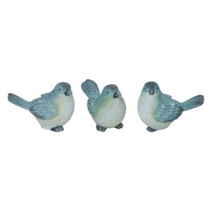 Transpac Small Resin Soft Grey Bird Set of 3 Spring Home Decorations - 1 of 1