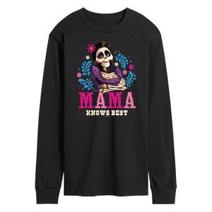 Men's Disney Imelda Mama Knows Best Long Sleeve Graphic T-Shirt - Black - Small - 1 of 4
