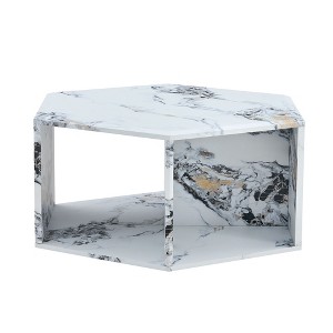 NicBex Hexagon Coffee Table with Multi-Hole Design,Side Center Table for Living Room,Bedroom - 1 of 4