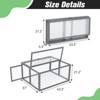 AZL1 Life Concept Pet Crates and Houses Folding Rabbit Hutch with Lockable Doors and Ground Stakes, Rabbit House, Gray, 43.3"*37"*21.2" - 3 of 4