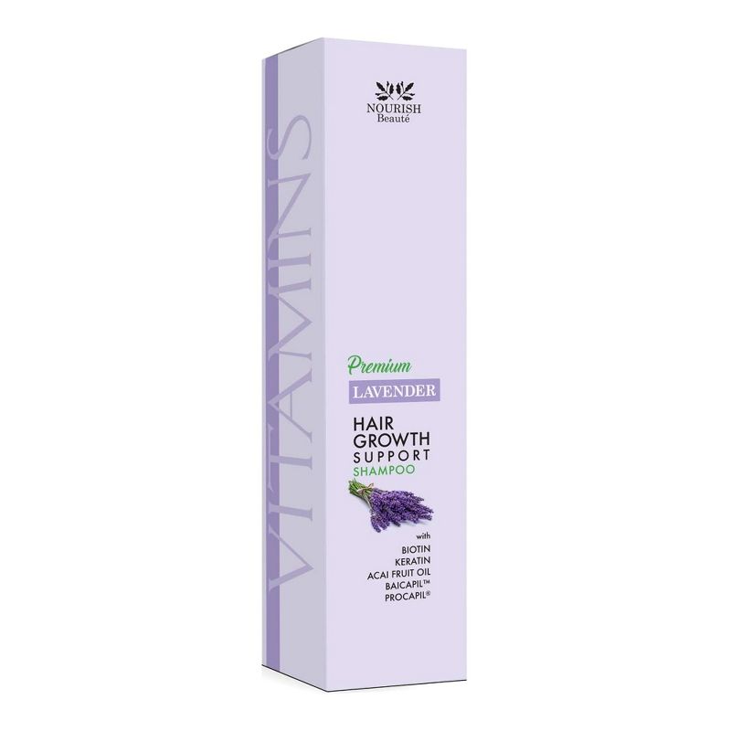 Nourish Beauté Premium Vitamins Hair Growth Support Shampoo Lavender Scent 10 oz. 200-1155-0001 1 Each, 2 of 7