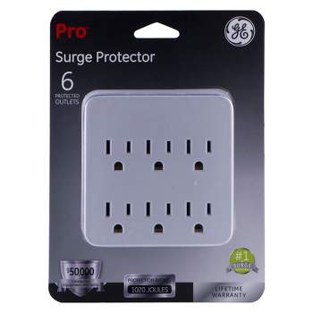 GE 6 Outlet Surge Protector Charging Station