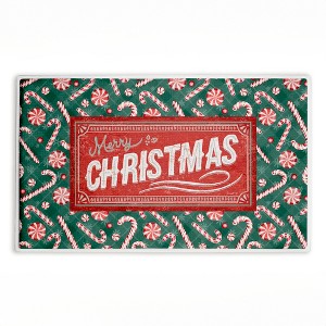 Stupell Industries Vintage Christmas Candies Printed Plush Bath Mat And Bath Rug, Design By Chad Barrett, 18"X30" - 1 of 4