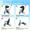 Acekool 7-in-1 Folding Baby Tricycle with Adjustable Parent Handle, Safety Harness, Wheel Brakes & Removable Canopy - 2 of 4