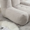NicBex Modern Bean Bag Chair with Footrest, Comfy Lazy Sofa with Memory Foam for Dorm, Living Room, Light Gray - 4 of 4
