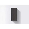 KubeBath Bliss 12Inch Wide by 24Inch High Linen Side Cabinet With Two Doors in Gray Oak Finish - 2 of 4