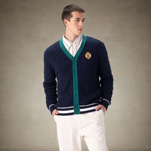 Men's Cable Knit Cardigan - 1 of 4