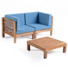 Maggift Patio Seating Sets Outdoor, Featuring Unique Design, Ideal for Chats, Perfect for Gardens, Living Spaces, Blue, 60.5"*30.25"*26.5" - 2 of 4