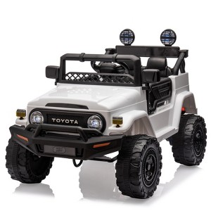 12V Ride on Car for Kids, Electric Kids Car with Remote Control, Music, LED Lights, Suspension, Double Doors, Safety Belt - 1 of 4