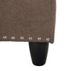 DOMETOUR Breathable Fabric Ottoman for Living Room or Bedroom Brown - 3 of 4