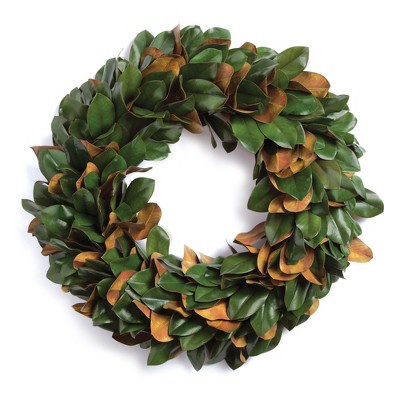 Plum & Post Grand Magnolia Leaf Wreath 30"