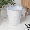 happimess Riley Modern Classic Hammered Steel Accent 2-Gallon Wastebasket - 2 of 4