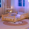 Wood House Bed with Fence - 2 of 4