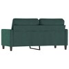 vidaXL Stylish 2-Seater Sofa in Dark Green - Velvet Upholstery - Modern Design for Living Room, Office or Lounge Area - Comfortable Foam-Filled Seats - 4 of 4