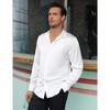 Mens Floral Dress Shirts Long Sleeve Beach Holiday Button Down Party Shirt - 4 of 4