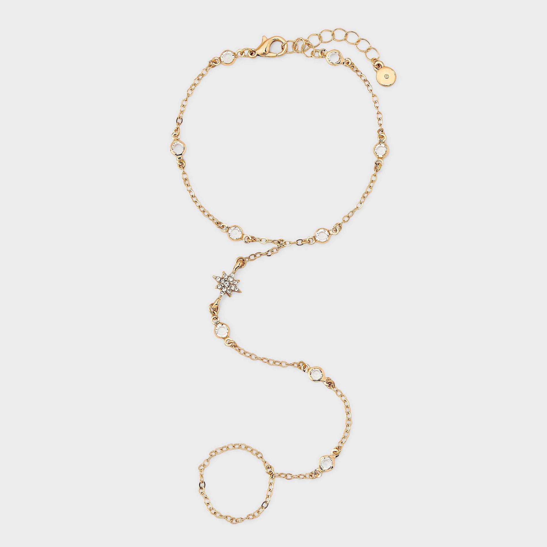 Crystal Star Hand Chain - Wild Fable™ Gold