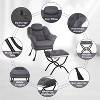 Lazy Chair with Ottoman – Modern Lounge Chair for Small Spaces, Ergonomic Reading Armchair with Footrest and Removable Cover - 4 of 4