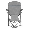 Zenithen Folding Hard Armed Chair with Foot Rest, Gray - 2 of 4