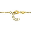 EVERLY JEWELRY | Yellow Plated Sterling Silver 5.3mm Heart Center with 1.7mm Rolo Chain Bracelet, 6.5" + 1" ext - 2 of 4