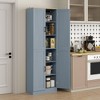 HOMCOM 67" Freestanding Kitchen Pantry, 4-Door Storage Cabinet Organizer with Adjustable Shelves and Doors - 2 of 4