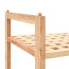 vidaXL Shoe Rack Brown Solid walnut wood Medium Shoe Rack Rectangular - 4 of 4